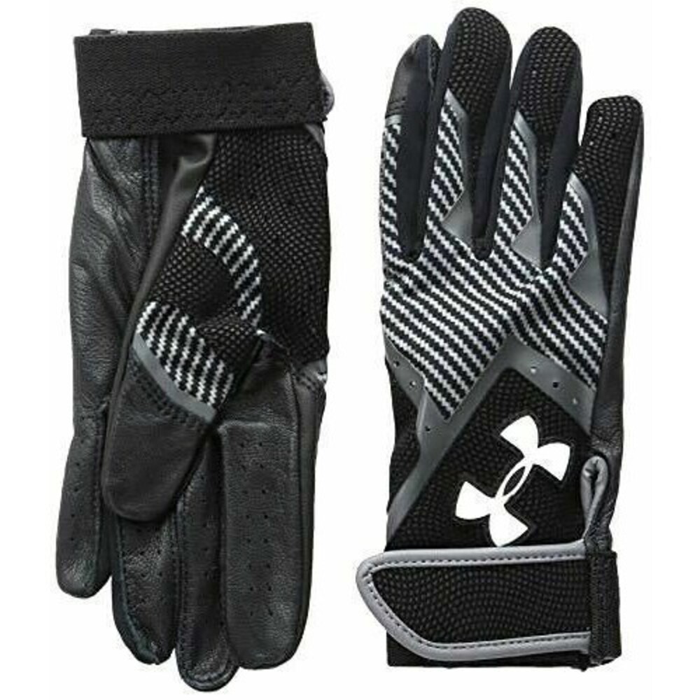 Under Armour UA Clean Up 1291216 001 Youth Batting Gloves NWT Black YSM